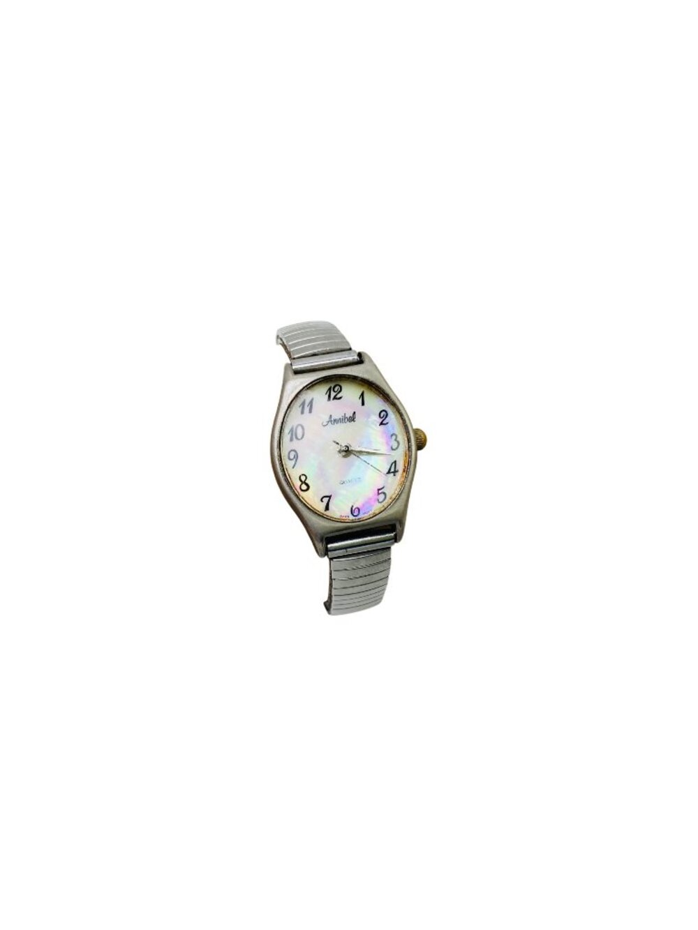 Vintage Annibel Women's Quartz Watch With Mother Of Pearl Dial & Stretch Band